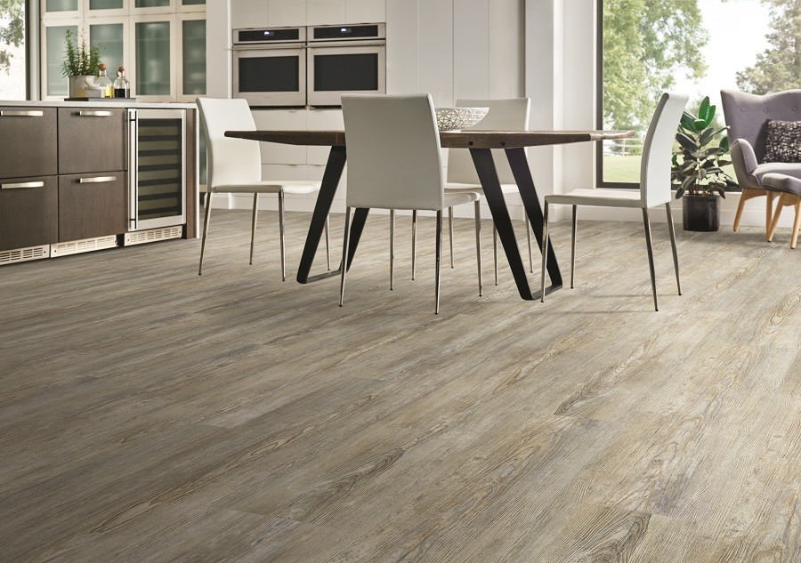 resilient luxury vinyl plank is a great hardwood option for kitchens
